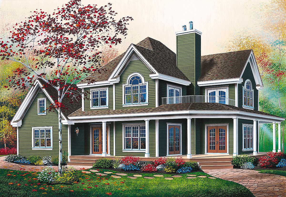 Marvelous Wrap-Around Porch - 2147DR | Architectural ...
