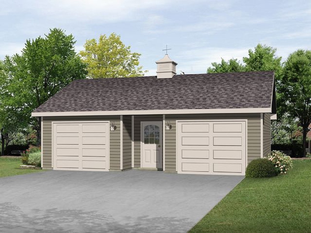 900 #4C5F2F Car Garage With Center Door 22112SL CAD Available PDF wallpaper Two Car Garage Doors 37651200