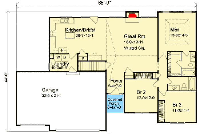 ranch home designs with 3 car garage