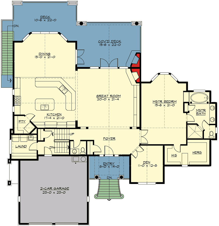 Marvelous Open Layout - 23593JD | Architectural Designs - House Plans