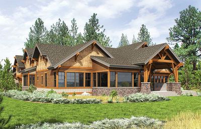 high end mountain house plan with bunkroom - 23610jd high end mountain house plan with bunkroom - 23610jd