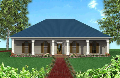 Classic Southern with a Hip Roof - 2521DH | Architectural Designs