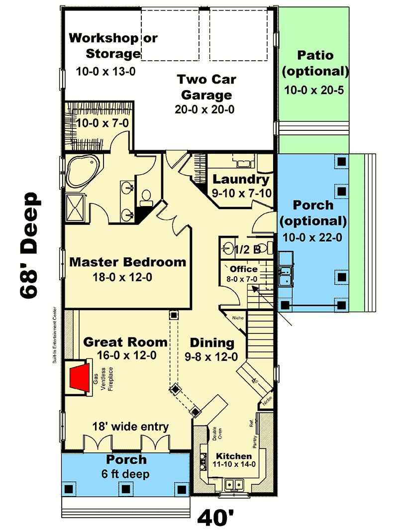Optional Patio for Outdoor Entertaining - 2584DH | Architectural