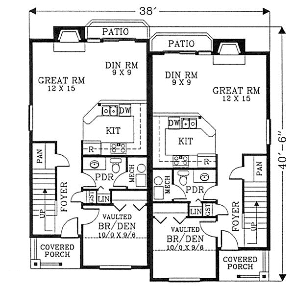 Craftsman style duplex house plans Craftsman style duplex house plans