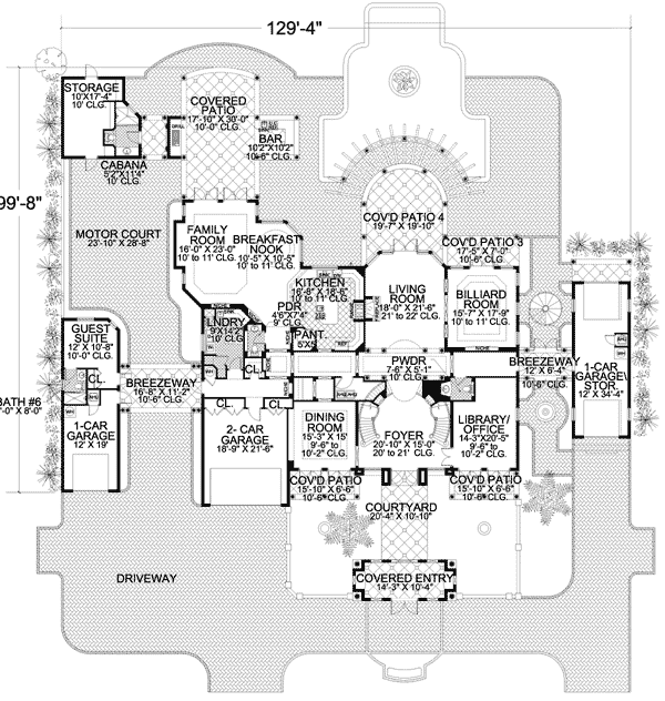 Luxury Spanish Estate - 32071AA | Architectural Designs - House Plans