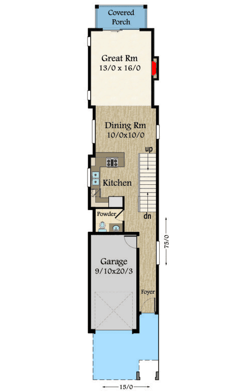 Narrow Lot Exclusive Contemporary House Plan Narrow Lot Exclusive Contemporary House Plan