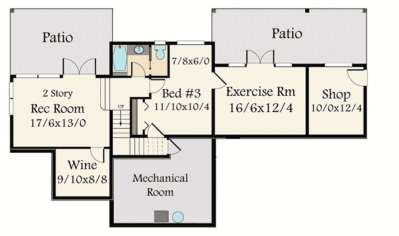 smash hit modern house plan with two master suites 85167ms floor plan lower level - 3 Bedroom House Plans With Rec Room smash hit modern house plan with two master suites 85167ms floor plan lower level - 3 Bedroom House Plans With Rec Room