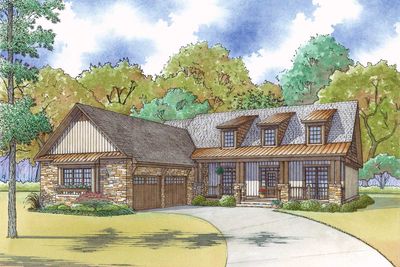 Craftsman House Plan With Courtyard Garage and Rustic Appeal ... Craftsman House Plan With Courtyard Garage and Rustic Appeal ...