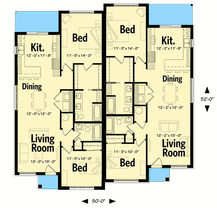 Duplex floor plans 2 story picture