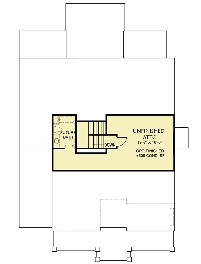 Exciting Craftsman with Flex Room and Attic Expansion 500040VV Architectural Designs House
