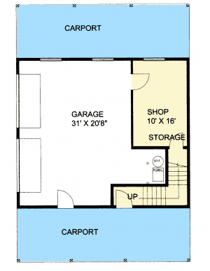 Garage Apartment with Art Studio - 35443GH | Architectural Designs