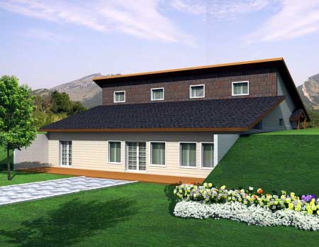 Attractive Berm House Plan - 35458GH | Architectural  