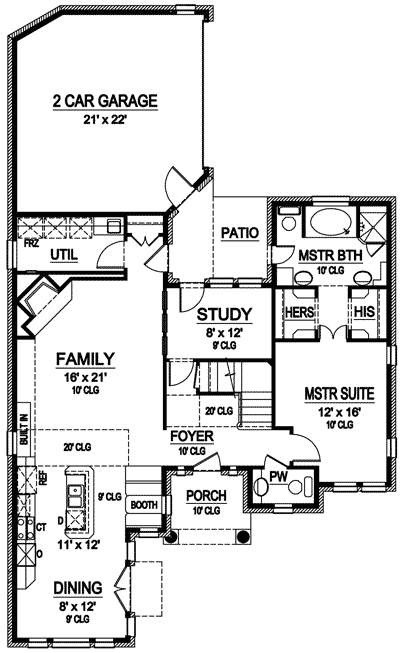 narrow lot european design with safe room - 36237tx narrow lot european design with safe room - 36237tx