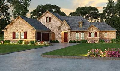 Elegant Split Bedroom Stone Exterior House Plan - 36404TX ... Elegant Split Bedroom Stone Exterior House Plan - 36404TX ...