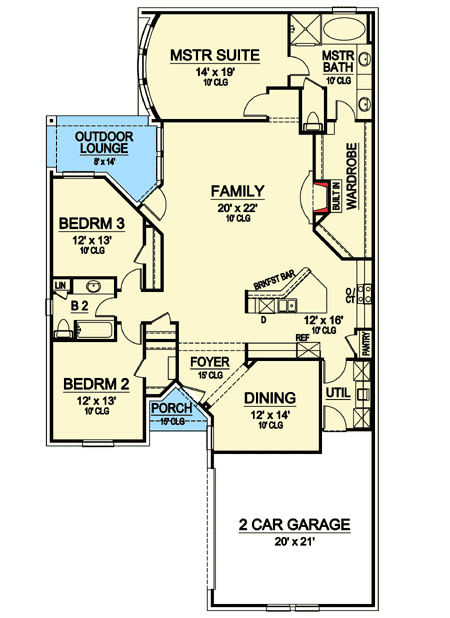 Zero Lot Line Narrow House Plan - 36411TX | Architectural Designs ... Zero Lot Line Narrow House Plan - 36411TX | Architectural Designs ...