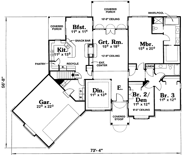 See-Through Fireplace - 4077DB | Architectural Designs - House Plans