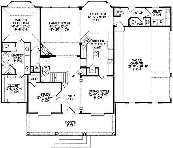Varied Ceiling Heights 4117DB Architectural Designs House Plans