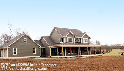 country home plan with marvelous porches 4122wm architectural
