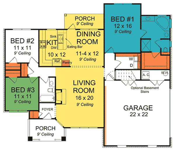 Split Bedrooms 42269WM Architectural Designs House Plans