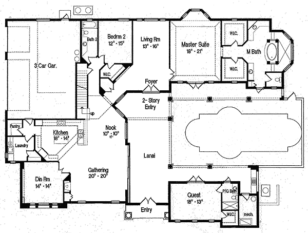 Courtyard Living - 4283MJ | Architectural Designs - House Plans Courtyard Living - 4283MJ | Architectural Designs - House Plans