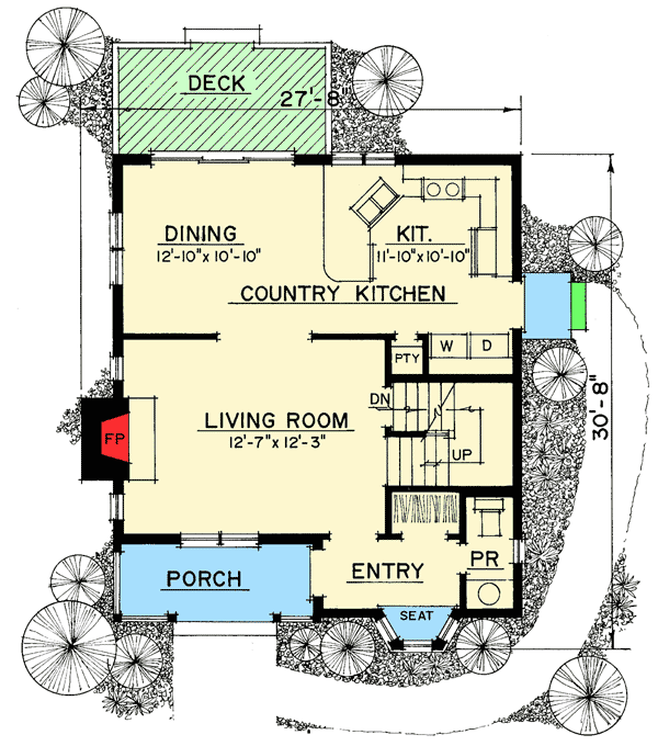 Gothic Revival Gem - 43044PF | 2nd Floor Master Suite, Cottage, Country, Narrow Lot, PDF ...