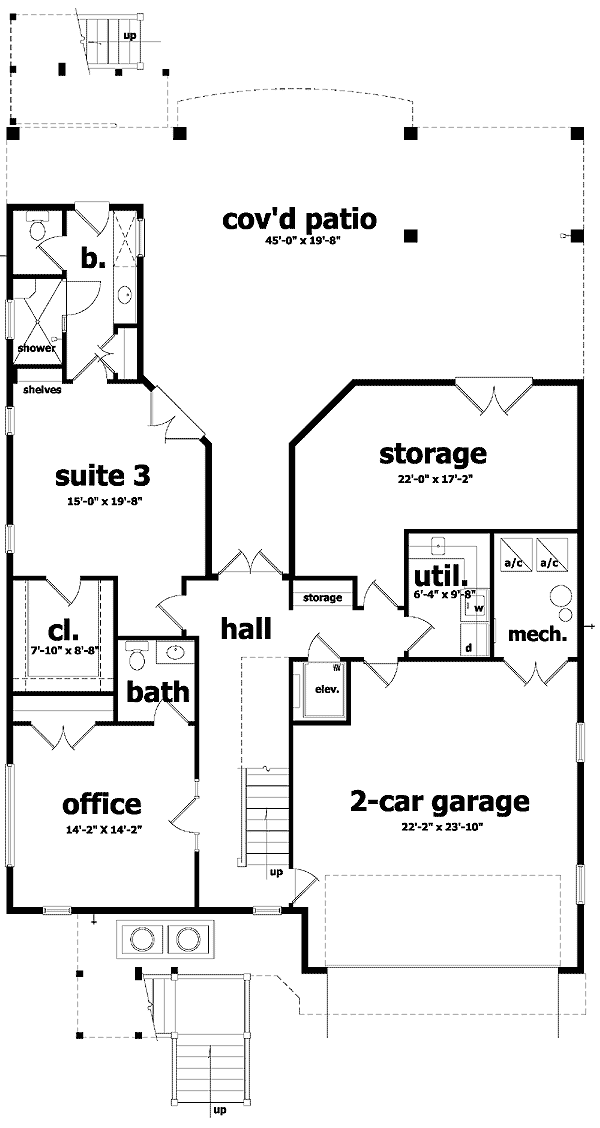 Waterfront Home Plan with Dramatic Views - 44004TD | 2nd ...