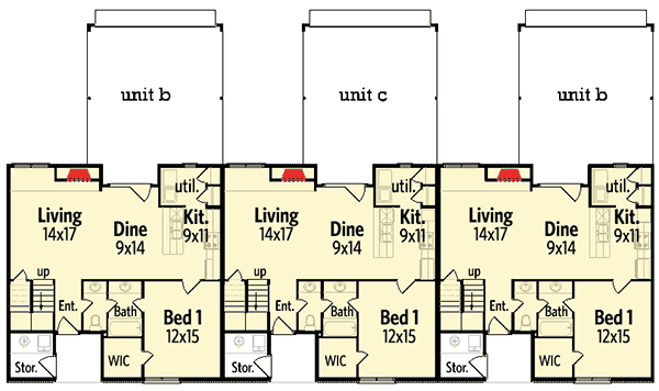 28 Triplex Home Plans Triplex House Plans Multi Family