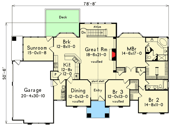 Atrium Ranch Home Plan - 57030HA | Architectural Designs - House Plans Atrium Ranch Home Plan - 57030HA | Architectural Designs - House Plans