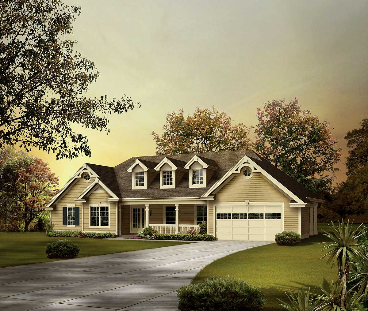 One Level Ranch Home Plan 57237HA 1st Floor Master Suite, Butler