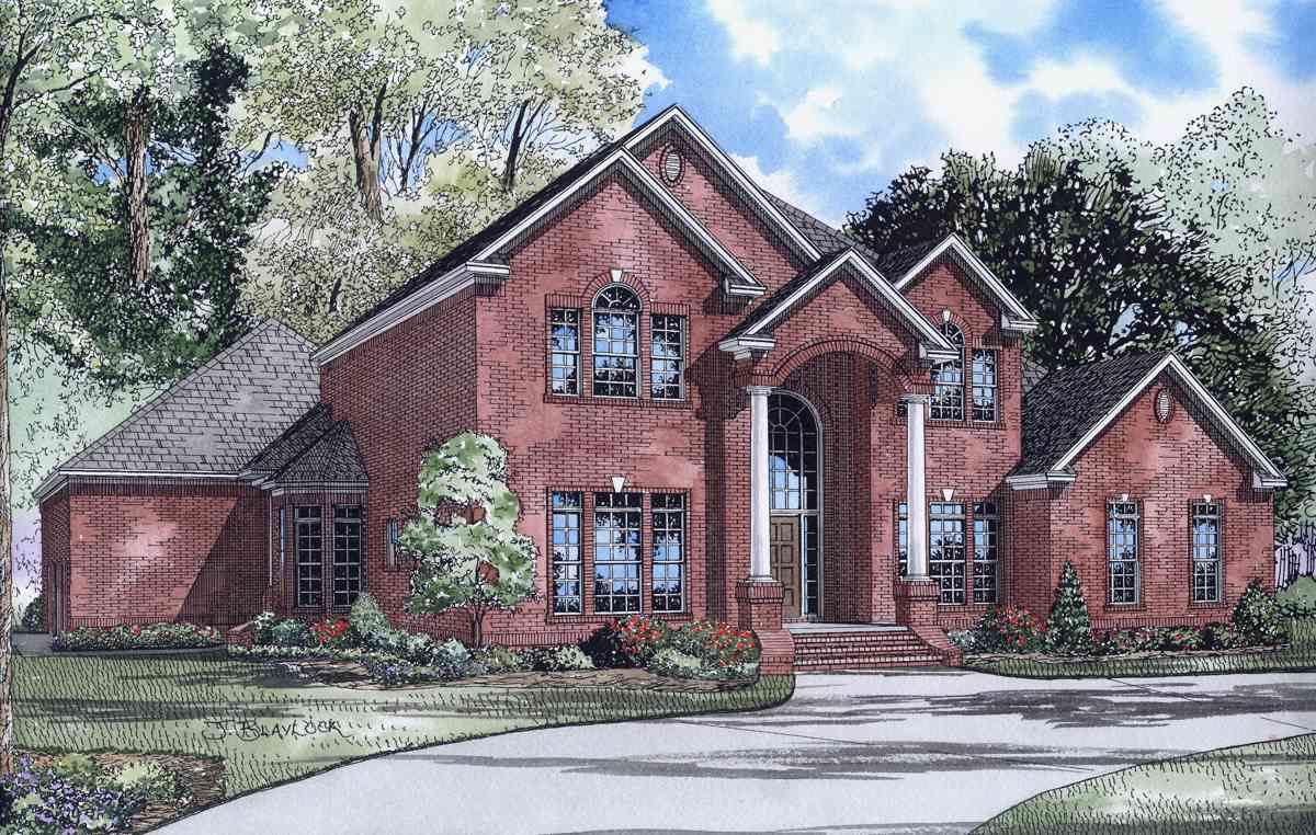 Great Arched Entryway 59596ND Architectural Designs House Plans