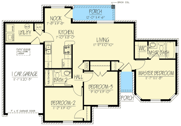 small brick home plans