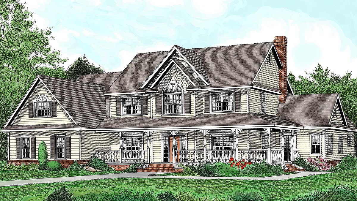 country farmhouse plan with lots of extras - 6539rf country farmhouse plan with lots of extras - 6539rf