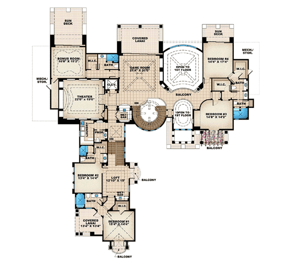 tuscan style house plans house design plans 66008WE_f2?1446586730 tuscan style house plans house design plans,Tuscan Style Home Plans