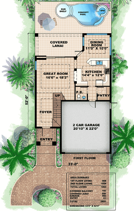 Narrow House Plans bungalow house plan lone rock 41 020 front elevation Floor Plan Narrow House Plans floor plan Floor Plan