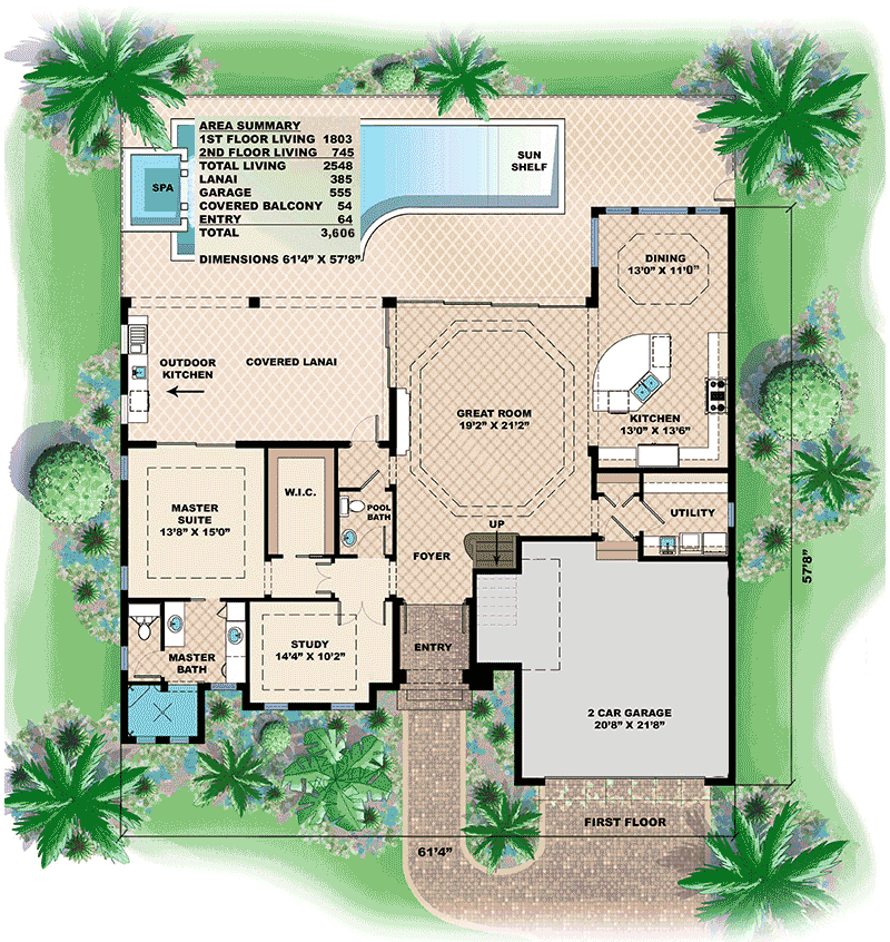 west indies house plan with great outdoor areas 66319we floor plan main level - West Indies House Plans west indies house plan with great outdoor areas 66319we floor plan main level - West Indies House Plans