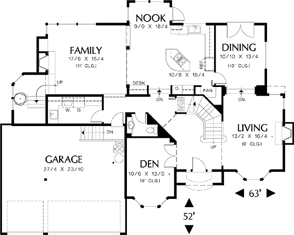 Elegant Home Plan For Sloped Site - 6890AM | Architectural Designs ... Elegant Home Plan For Sloped Site - 6890AM | Architectural Designs ...