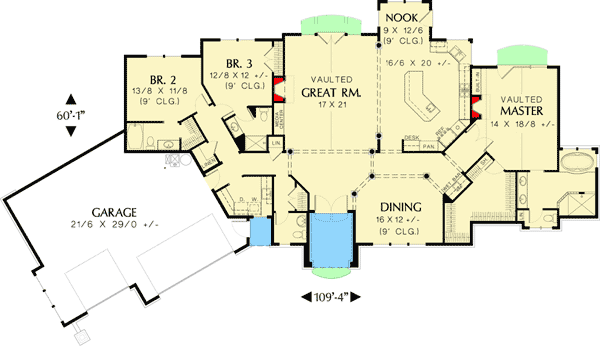 Gorgeous Contemporary Ranch - 69158AM | Architectural Designs - House Plans