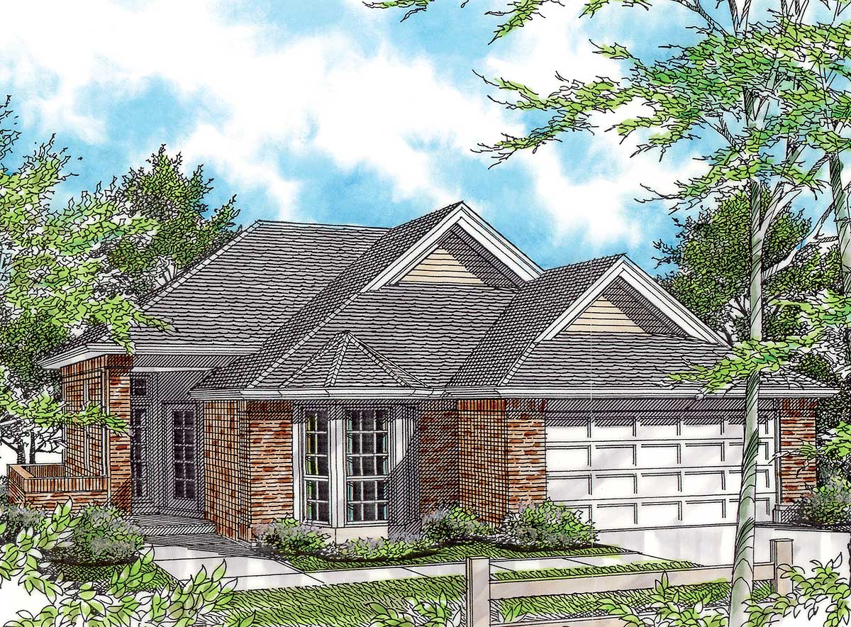 Great Room Plan with Bay Window - 69248AM | Architectural ...