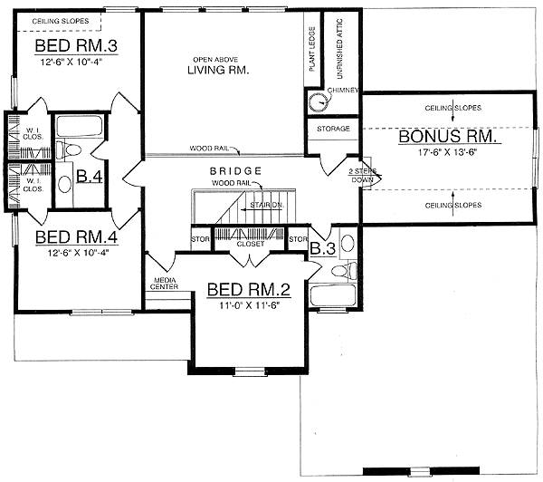 Builtin Media Center 7468RD Architectural Designs House Plans