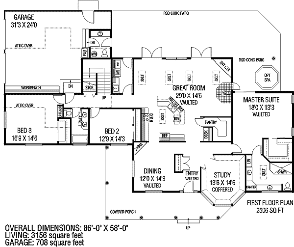 reverse floor plan pinit white