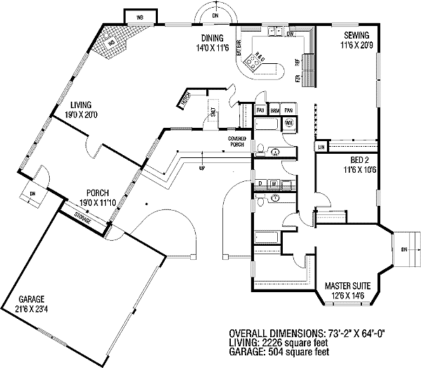 C Shaped Design Plan Modern Home