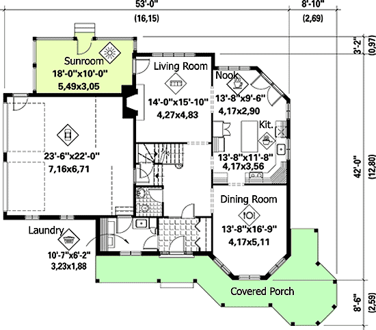 Victorian Home Plan with Sunroom - 80694PM | Architectural Designs ... Victorian Home Plan with Sunroom - 80694PM | Architectural Designs ...