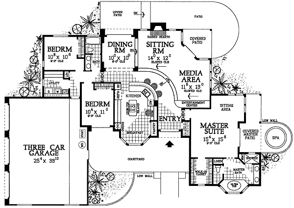 Sunken Living Room & Media Room - 81393W | Architectural Designs ... Sunken Living Room & Media Room - 81393W | Architectural Designs ...