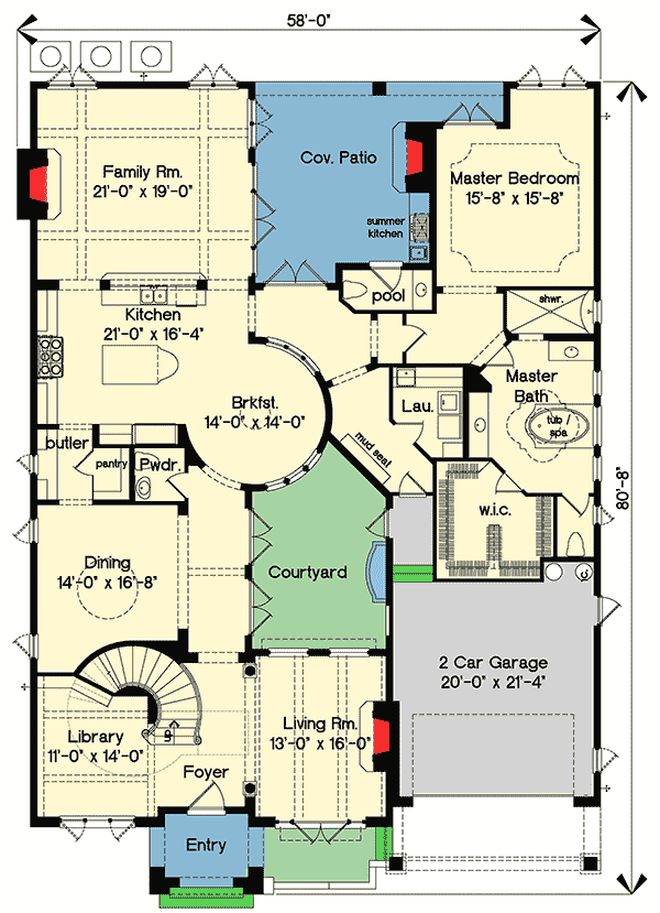 Best In Show Courtyard Stunner - 83376CL floor plan - Main Level