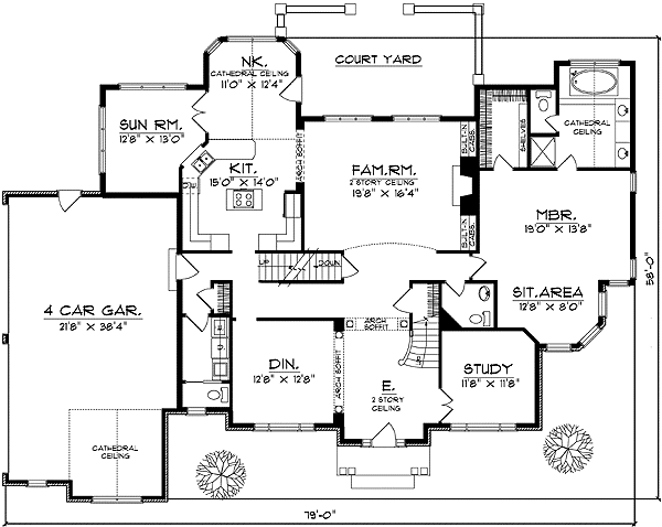 Flanking Double Column Entry - 89183AH  Architectural 