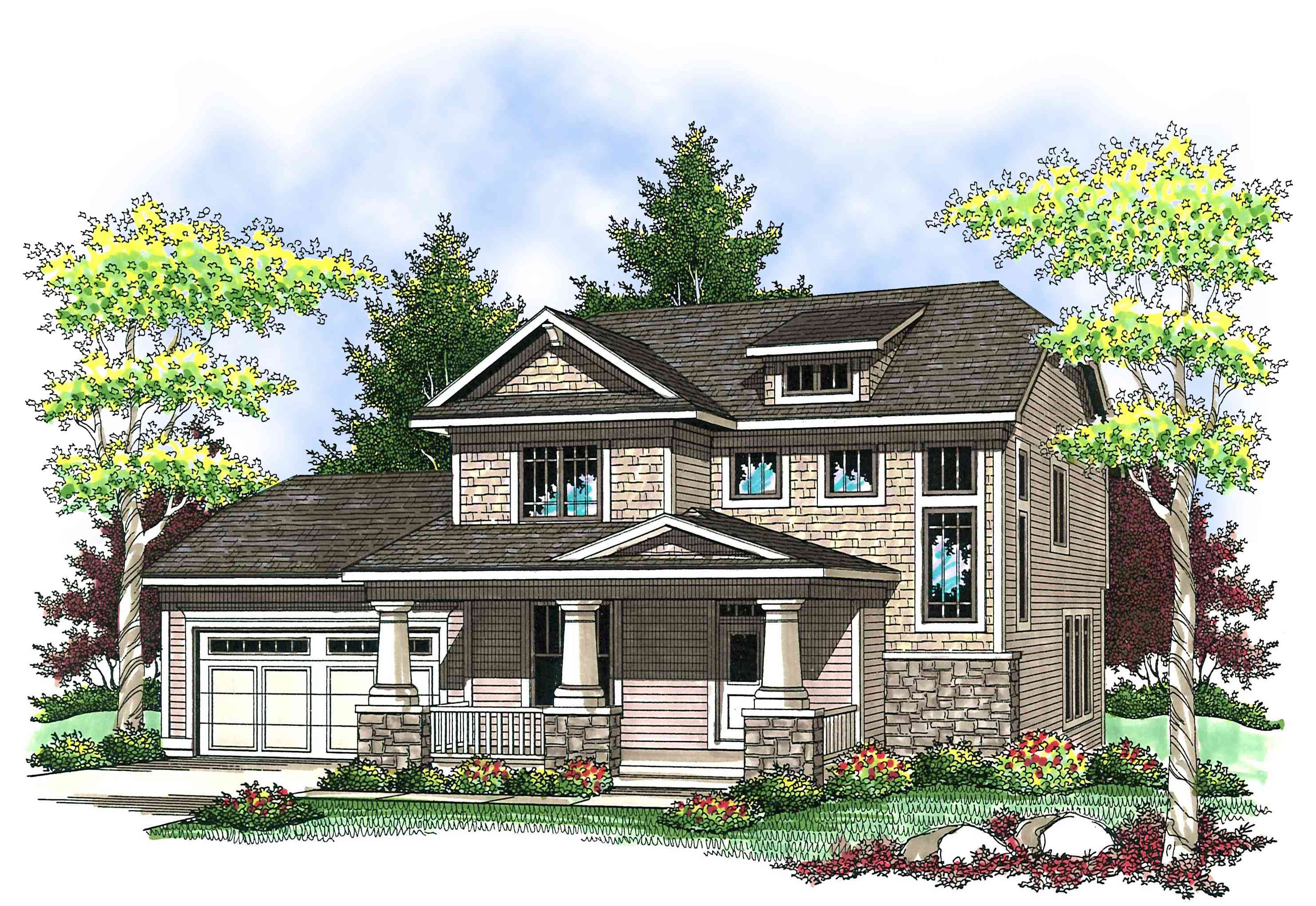 Two-Story Craftsman with Front Porch - 89659AH | Architectural Designs
