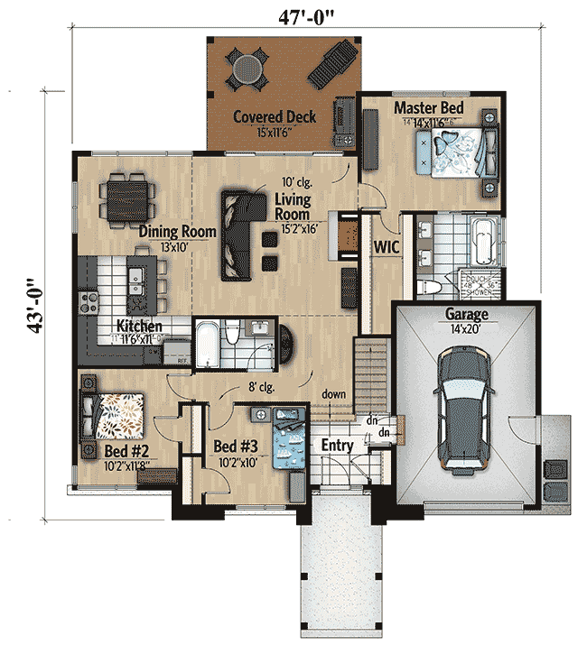 Modern Home Plan with Striking Exterior - 90275PD | Architectural