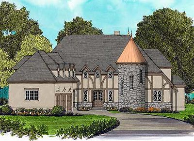 Round or Square Turret - 93020EL | Architectural Designs - House Plans Round or Square Turret - 93020EL | Architectural Designs - House Plans
