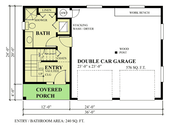 carriage house plan with shed dormer - 9824sw canadian