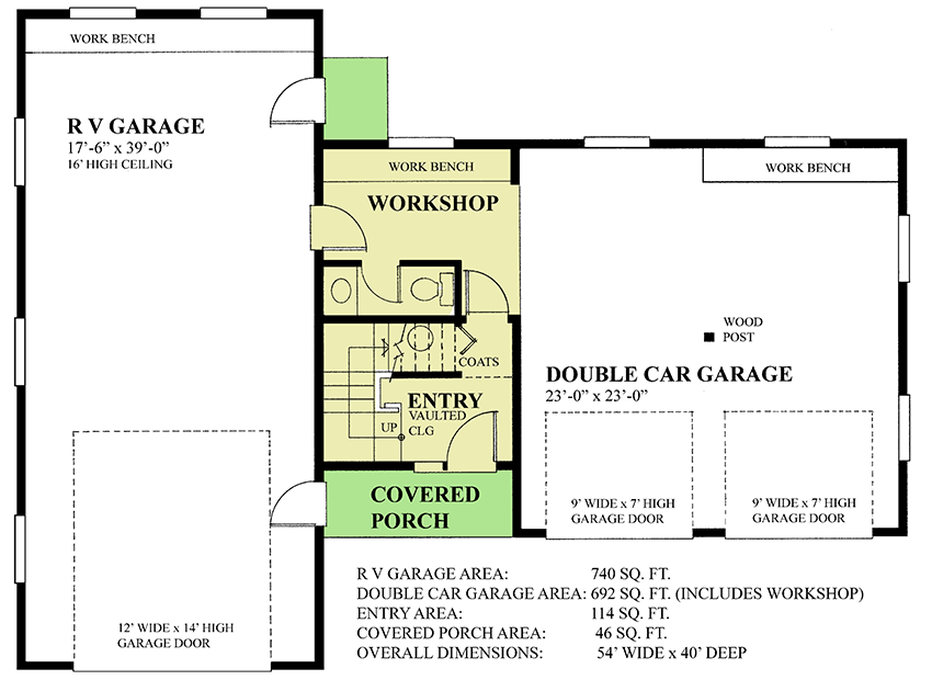 RV Garage With Blank Canvas Above RV Garage With Blank Canvas Above